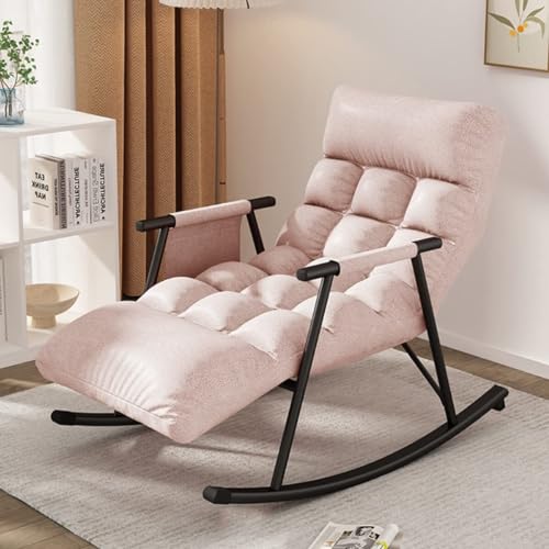 ZYWWW Schaukelstuhl für den Innenbereich, neigbar, für Erwachsene, moderne Wohnzimmerstühle, verstellbare Rückenlehne, einfaches Sofa für Lesezimmer, Balkon von ZYWWW
