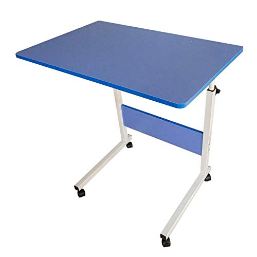 ZYWWW Überbetttisch mit Rädern für das Sofa, Überbetttisch, Verstellbarer Laptop-Betttisch, höhenverstellbarer mobiler Tisch, Arbeitsplatz, Laptop-Überbett-Multitisch (blau 60 x 40) von ZYWWW