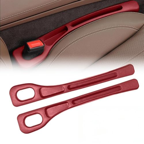 ZYXDMMJH 2 Stück Aufbewahrungsbox Für BMW X3 (F25) 2010 2011 2012 2013 2014 2015 2016 2017, Autositz Spaltfüller Car Accessories Interior Autositz Lückenfüller Autositz Organizer,Red von ZYXDMMJH