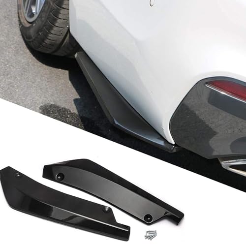 ZYXDMMJH 2 Stück Auto Heckstoßstange Lip Diffusor für Kia Forte5 Hatchback 2010-2017 2018 2019 2020 2021, Auto Heckspoiler Stoßstangenlippensplitter Wrap Angle Spoiler,A-Black von ZYXDMMJH