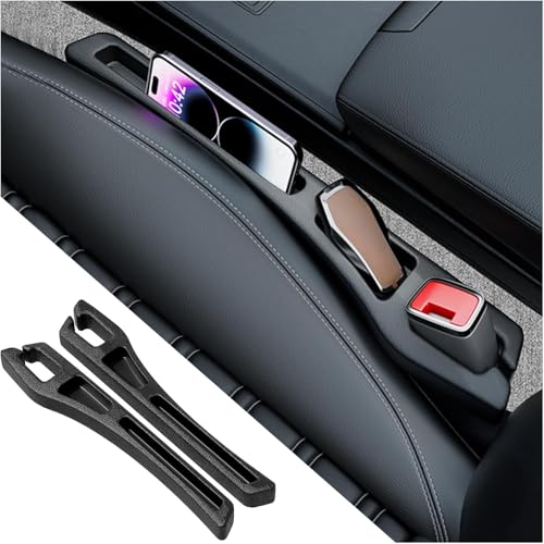 ZYXDMMJH 2PC Autositz Lückenfüller für BMW Mini Countryman (F60) 2017 2018 2019 2020 2021 2022 2023, Auto Sitzspalt Aufbewahrungsstreifen Autositz Organizer Gap Stopper Spaltfüller Zubehör,Brown von ZYXDMMJH