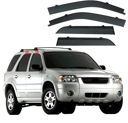 ZYXDMMJH Windabweiser für Ford Escape MK1 2001-2004 2005 2006 2007, Autofenster Regenschutz Fenster Wetterschutz Integrierte Deflektoren für Seitenfenster von ZYXDMMJH