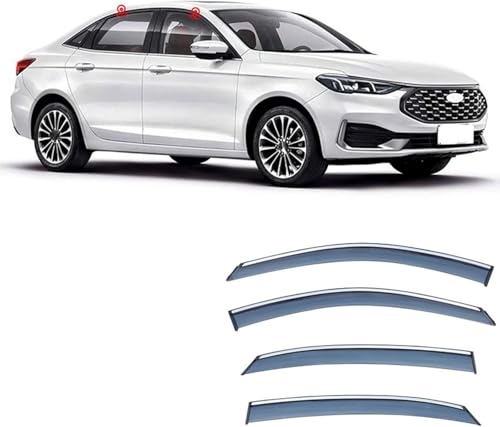 ZYXDMMJH Windabweiser für Ford Escort MK1 2015-2022 2023 2024, Autofenster Regenschutz Fenster Wetterschutz Integrierte Deflektoren für Seitenfenster ZYXDMMJH Windabweiser für Ford Escort MK1 2015-2022 2023 2024, Autofenster Regenschutz Fenster Wetterschutz Integrierte Deflektoren für Seitenfenster von ZYXDMMJH