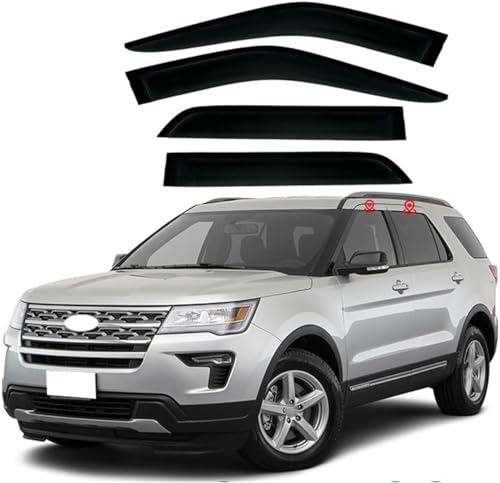 ZYXDMMJH Windabweiser für Ford Explorer MK5-U502 2011-2017 2018 2019, Autofenster Regenschutz Fenster Wetterschutz Integrierte Deflektoren für Seitenfenster,B ZYXDMMJH Windabweiser für Ford Explorer MK5-U502 2011-2017 2018 2019, Autofenster Regenschutz Fenster Wetterschutz Integrierte Deflektoren für Seitenfenster,B von ZYXDMMJH