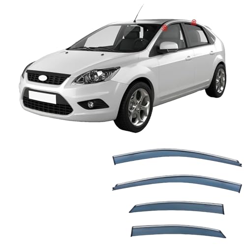 ZYXDMMJH Windabweiser für Ford Focus MK2-C307 2005-2009 2010 2011, Autofenster Regenschutz Fenster Wetterschutz Integrierte Deflektoren für Seitenfenster ZYXDMMJH Windabweiser für Ford Focus MK2-C307 2005-2009 2010 2011, Autofenster Regenschutz Fenster Wetterschutz Integrierte Deflektoren für Seitenfenster von ZYXDMMJH