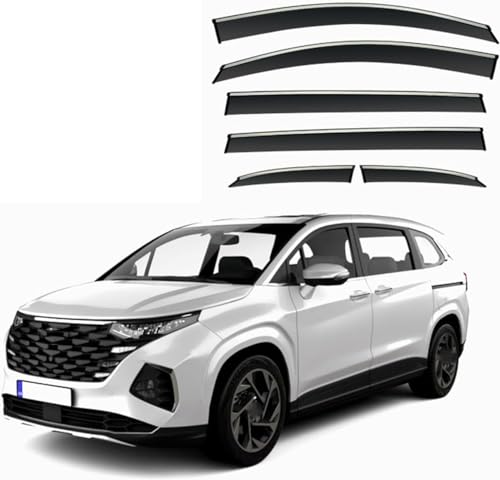 ZYXDMMJH Windabweiser für Hyundai CUSTO/Custin MK1-KU 2021 2022 2023 2024, Autofenster Regenschutz Fenster Wetterschutz Integrierte Deflektoren für Seitenfenster von ZYXDMMJH