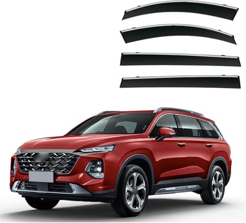 ZYXDMMJH Windabweiser für Hyundai Santa FE LWB MK4-TM 2019-2023 2024, Autofenster Regenschutz Fenster Wetterschutz Integrierte Deflektoren für Seitenfenster ZYXDMMJH Windabweiser für Hyundai Santa FE LWB MK4-TM 2019-2023 2024, Autofenster Regenschutz Fenster Wetterschutz Integrierte Deflektoren für Seitenfenster von ZYXDMMJH