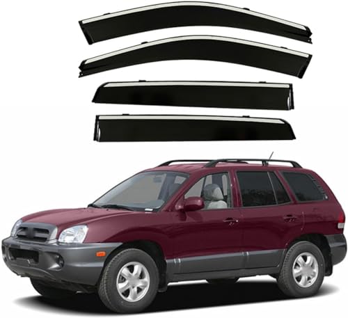 ZYXDMMJH Windabweiser für Hyundai Santa FE MK1-SM 2000-2003 2004 2005, Autofenster Regenschutz Fenster Wetterschutz Integrierte Deflektoren für Seitenfenster ZYXDMMJH Windabweiser für Hyundai Santa FE MK1-SM 2000-2003 2004 2005, Autofenster Regenschutz Fenster Wetterschutz Integrierte Deflektoren für Seitenfenster von ZYXDMMJH