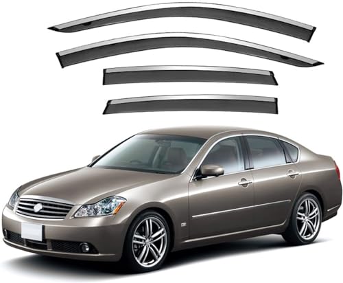 ZYXDMMJH Windabweiser für Infiniti M35/M45 MK3-Y50 2005-2008 2009 2010, Autofenster Regenschutz Fenster Wetterschutz Integrierte Deflektoren für Seitenfenster ZYXDMMJH Windabweiser für Infiniti M35/M45 MK3-Y50 2005-2008 2009 2010, Autofenster Regenschutz Fenster Wetterschutz Integrierte Deflektoren für Seitenfenster von ZYXDMMJH