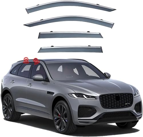 ZYXDMMJH Windabweiser für Jaguar F-Pace MK1-X761 2016+, Autofenster Regenschutz Fenster Wetterschutz Integrierte Deflektoren für Seitenfenster ZYXDMMJH Windabweiser für Jaguar F-Pace MK1-X761 2016+, Autofenster Regenschutz Fenster Wetterschutz Integrierte Deflektoren für Seitenfenster von ZYXDMMJH