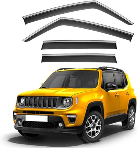 ZYXDMMJH Windabweiser für Jeep Renegade MK1 2014-2022 2023 2024, Autofenster Regenschutz Fenster Wetterschutz Integrierte Deflektoren für Seitenfenster ZYXDMMJH Windabweiser für Jeep Renegade MK1 2014-2022 2023 2024, Autofenster Regenschutz Fenster Wetterschutz Integrierte Deflektoren für Seitenfenster von ZYXDMMJH