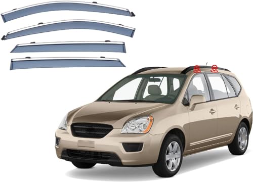 ZYXDMMJH Windabweiser für KIA Carens MK2-UN 2007-2010 2011 2012, Autofenster Regenschutz Fenster Wetterschutz Integrierte Deflektoren für Seitenfenster ZYXDMMJH Windabweiser für KIA Carens MK2-UN 2007-2010 2011 2012, Autofenster Regenschutz Fenster Wetterschutz Integrierte Deflektoren für Seitenfenster von ZYXDMMJH
