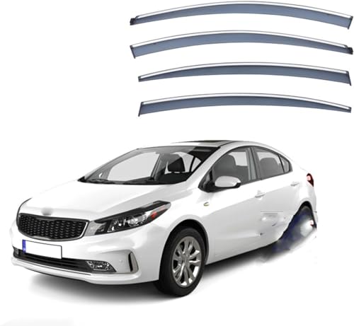 ZYXDMMJH Windabweiser für KIA Cerato Sedan MK3-YD 2012-2016 2017 2018, Autofenster Regenschutz Fenster Wetterschutz Integrierte Deflektoren für Seitenfenster ZYXDMMJH Windabweiser für KIA Cerato Sedan MK3-YD 2012-2016 2017 2018, Autofenster Regenschutz Fenster Wetterschutz Integrierte Deflektoren für Seitenfenster von ZYXDMMJH