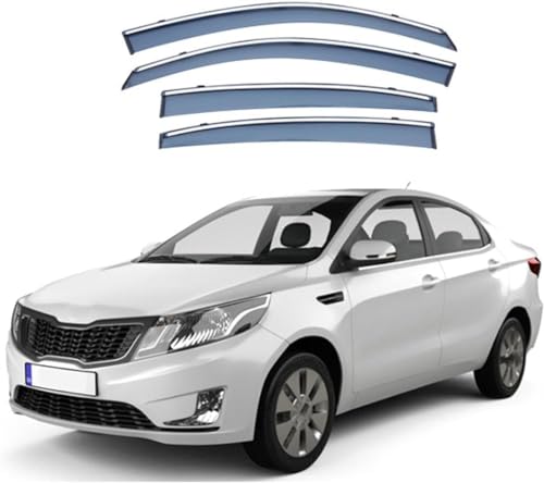 ZYXDMMJH Windabweiser für KIA K2 Sedan MK3-QB 2011-2014 2015 2016, Autofenster Regenschutz Fenster Wetterschutz Integrierte Deflektoren für Seitenfenster ZYXDMMJH Windabweiser für KIA K2 Sedan MK3-QB 2011-2014 2015 2016, Autofenster Regenschutz Fenster Wetterschutz Integrierte Deflektoren für Seitenfenster von ZYXDMMJH