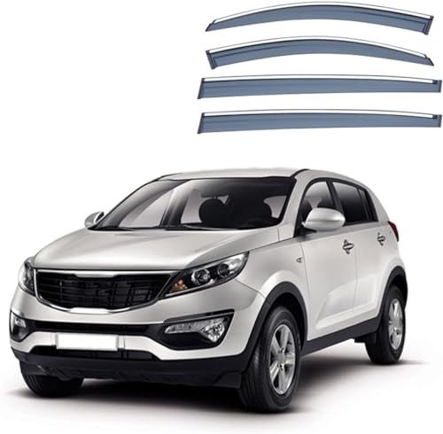 ZYXDMMJH Windabweiser für KIA Sportage R MK3-SL 2011-2015 2016 2017, Autofenster Regenschutz Fenster Wetterschutz Integrierte Deflektoren für Seitenfenster ZYXDMMJH Windabweiser für KIA Sportage R MK3-SL 2011-2015 2016 2017, Autofenster Regenschutz Fenster Wetterschutz Integrierte Deflektoren für Seitenfenster von ZYXDMMJH