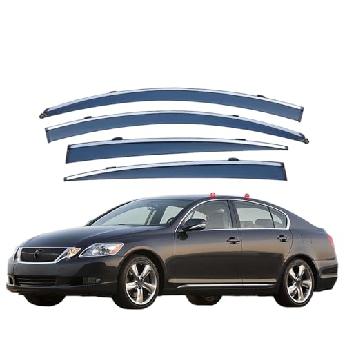 ZYXDMMJH Windabweiser für Lexus GS MK3-S190 2006-2009 2010 2011, Autofenster Regenschutz Fenster Wetterschutz Integrierte Deflektoren für Seitenfenster ZYXDMMJH Windabweiser für Lexus GS MK3-S190 2006-2009 2010 2011, Autofenster Regenschutz Fenster Wetterschutz Integrierte Deflektoren für Seitenfenster von ZYXDMMJH