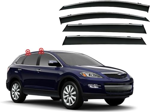 ZYXDMMJH Windabweiser für Mazda CX-9 MK1/TB 2007-2013 2014 2015, Autofenster Regenschutz Fenster Wetterschutz Integrierte Deflektoren für Seitenfenster ZYXDMMJH Windabweiser für Mazda CX-9 MK1/TB 2007-2013 2014 2015, Autofenster Regenschutz Fenster Wetterschutz Integrierte Deflektoren für Seitenfenster von ZYXDMMJH