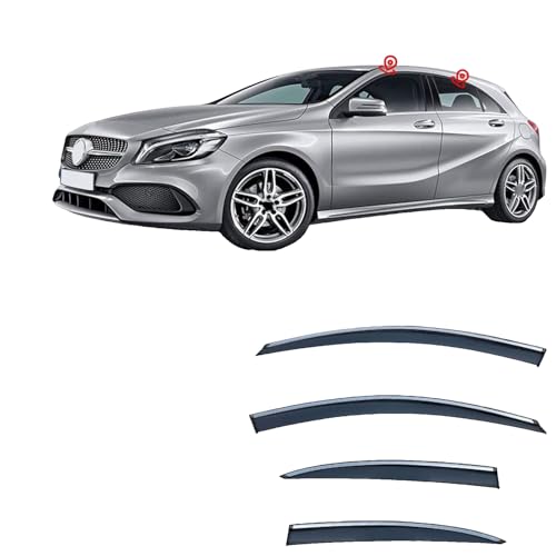 ZYXDMMJH Windabweiser für Mercedes Benz A Class MK3-W176 2013-2018, Autofenster Regenschutz Fenster Wetterschutz Integrierte Deflektoren für Seitenfenster ZYXDMMJH Windabweiser für Mercedes Benz A Class MK3-W176 2013-2018, Autofenster Regenschutz Fenster Wetterschutz Integrierte Deflektoren für Seitenfenster von ZYXDMMJH