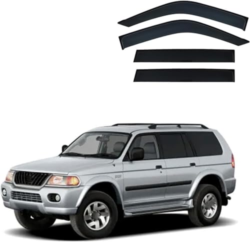 ZYXDMMJH Windabweiser für Mitsubishi Montero Sport MK1-K80 1996-2006 2007, Autofenster Regenschutz Fenster Wetterschutz Integrierte Deflektoren für Seitenfenster ZYXDMMJH Windabweiser für Mitsubishi Montero Sport MK1-K80 1996-2006 2007, Autofenster Regenschutz Fenster Wetterschutz Integrierte Deflektoren für Seitenfenster von ZYXDMMJH
