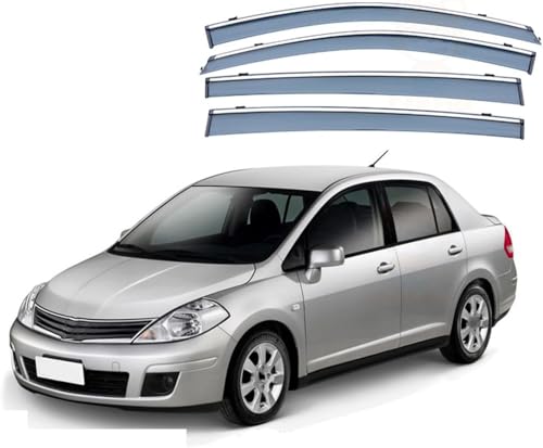 ZYXDMMJH Windabweiser für Nissan TIIDA Sedan MK1-C11 2004-2008 2009 2010, Autofenster Regenschutz Fenster Wetterschutz Integrierte Deflektoren für Seitenfenster ZYXDMMJH Windabweiser für Nissan TIIDA Sedan MK1-C11 2004-2008 2009 2010, Autofenster Regenschutz Fenster Wetterschutz Integrierte Deflektoren für Seitenfenster von ZYXDMMJH