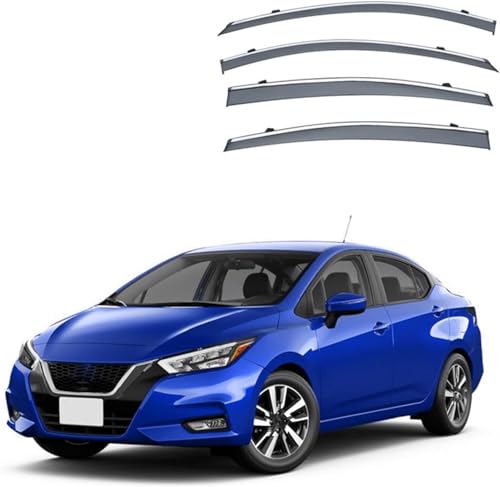 ZYXDMMJH Windabweiser für Nissan Versa Sedan MK3-N18 2020-2022 2023 2024, Autofenster Regenschutz Fenster Wetterschutz Integrierte Deflektoren für Seitenfenster ZYXDMMJH Windabweiser für Nissan Versa Sedan MK3-N18 2020-2022 2023 2024, Autofenster Regenschutz Fenster Wetterschutz Integrierte Deflektoren für Seitenfenster von ZYXDMMJH
