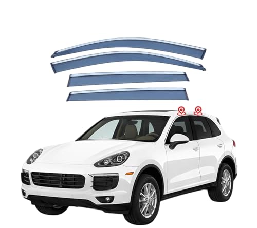 ZYXDMMJH Windabweiser für Porsche Cayenne MK2-92A 2011-2016 2017 2018, Autofenster Regenschutz Fenster Wetterschutz Integrierte Deflektoren für Seitenfenster ZYXDMMJH Windabweiser für Porsche Cayenne MK2-92A 2011-2016 2017 2018, Autofenster Regenschutz Fenster Wetterschutz Integrierte Deflektoren für Seitenfenster von ZYXDMMJH