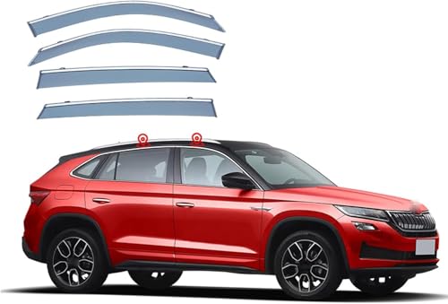 ZYXDMMJH Windabweiser für Skoda Kodiaq GT 2019-2022 2023 2024, Autofenster Regenschutz Fenster Wetterschutz Integrierte Deflektoren für Seitenfenster ZYXDMMJH Windabweiser für Skoda Kodiaq GT 2019-2022 2023 2024, Autofenster Regenschutz Fenster Wetterschutz Integrierte Deflektoren für Seitenfenster von ZYXDMMJH
