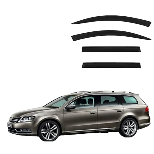 ZYXDMMJH Windabweiser für VW Passat Wagon MK7-B7 2011 2012 2013 2014 2015, Autofenster Regenschutz Fenster Wetterschutz Integrierte Deflektoren für Seitenfenster,B von ZYXDMMJH