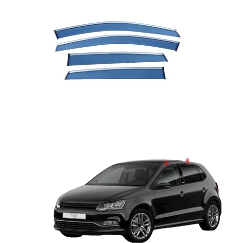 ZYXDMMJH Windabweiser für VW Polo Hatchback 2011-2016 2017 2018, Autofenster Regenschutz Fenster Wetterschutz Integrierte Deflektoren für Seitenfenster von ZYXDMMJH