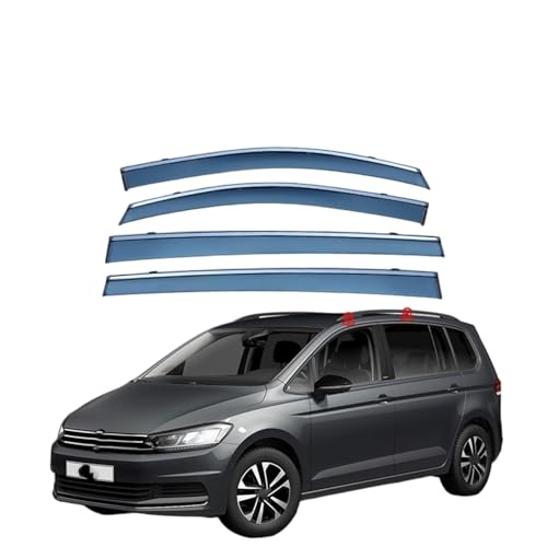 ZYXDMMJH Windabweiser für VW Touran MK2-5T 2016-2022 2023 2024, Autofenster Regenschutz Fenster Wetterschutz Integrierte Deflektoren für Seitenfenster von ZYXDMMJH
