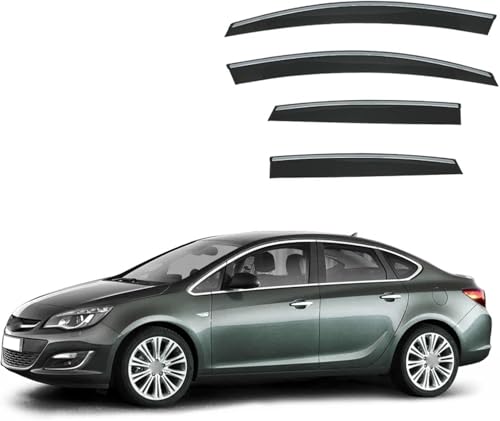 ZYXDMMJH Windabweiser für Vauxhall Astra Sedan MK6-P10 2010-2014 2015, Autofenster Regenschutz Fenster Wetterschutz Integrierte Deflektoren für Seitenfenster von ZYXDMMJH