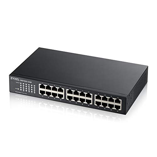 Zyxel Unmanaged Gigabit Switch mit 24 Anschlüssen, lüfterloses Design [GS1100-24E] von ZYXEL