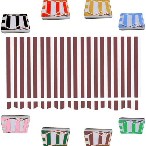 ZYXQQJ 2/2.5/3/4m Balkon Markisentuch Einziehbare Markisenbespannung Canvas Manuelle Klemmmarkise Ersatzstoff Wasserdicht Für Fenster Oder Wand(Coffee Color,10x8ft/3x.2.5m) von ZYXQQJ
