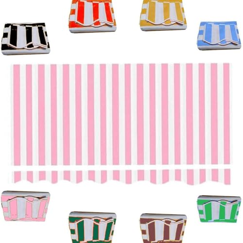 ZYXQQJ 2/2.5/3/4m Balkon Markisentuch Einziehbare Markisenbespannung Canvas Manuelle Klemmmarkise Ersatzstoff Wasserdicht Für Fenster Oder Wand(Pink,13x8.2ft/4x2.5m) von ZYXQQJ
