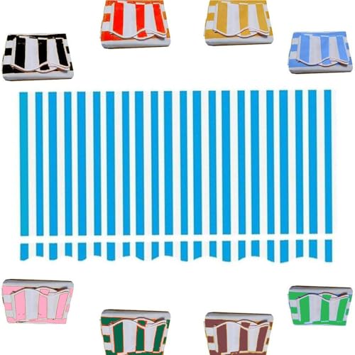 ZYXQQJ 2/2.5/3/4m Balkon Markisentuch Einziehbare Markisenbespannung Canvas Manuelle Klemmmarkise Ersatzstoff Wasserdicht Für Fenster Oder Wand(Sky Blue,13x8.2ft/4x2.5m) von ZYXQQJ