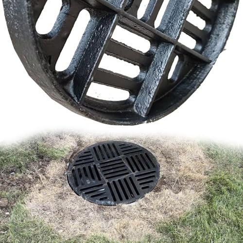 ZYXQQJ 20 30 35 40 45 55 60 65 70cm Bodenablauf Gusseisen Ablaufgitter Kleiner Abflussrost Kanalrost Abflussabdeckung Für Außenbereich Einfache Installation(60x3cm-23.6x1.2in) von ZYXQQJ