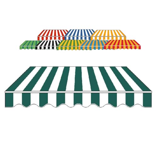 ZYXQQJ 250x200cm 300x200cm 245x210cm Einziehbare Ersatz-Markisenstoff Für Balkonmarkise Sonnenschutz Markisenbespannung Gelenkarmmarkise Ersatzstoffe(Stripe 4,6.5x5ft/200x150cm) von ZYXQQJ