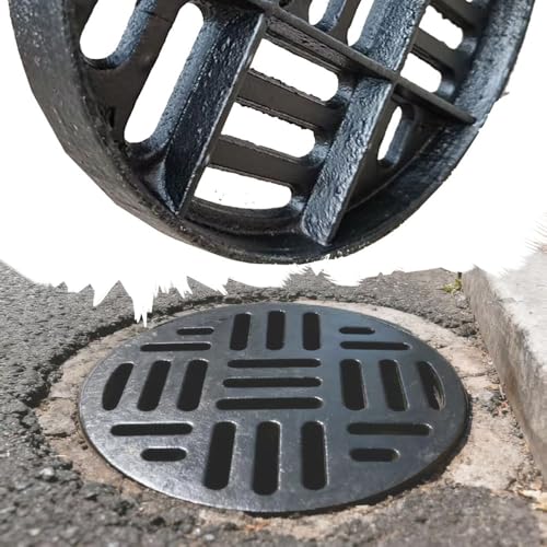 ZYXQQJ 30 40 50 60 70cm Runde Ablaufgitter Gusseisen Ersatz Graben Abflussabdeckung Für Den Außenbereich Garten Fabrik Bürgersteig(35x3cm/13.7x1.2in) von ZYXQQJ