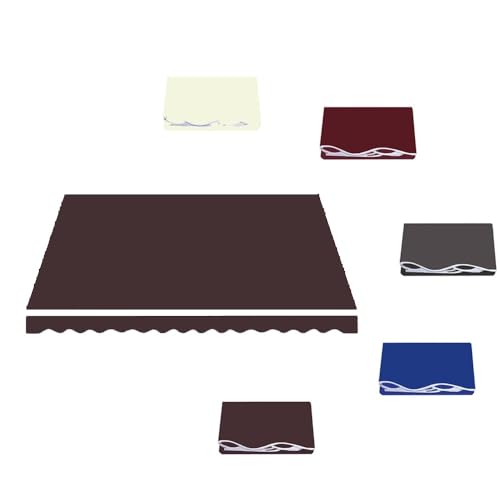 ZYXQQJ 300×250cm 350×300cm Einziehbare Markisenstoff Balkon Markisenbespannung Gelenkarmmarkise Ersatzstoffe wasserdichte Ersatz Bespannung(Coffee,450x300cm/14.7x9.8ft) von ZYXQQJ