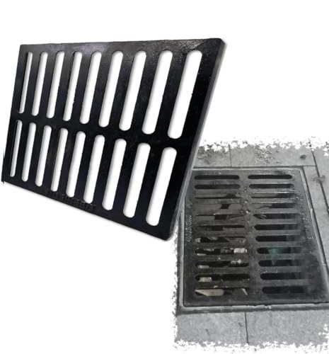 ZYXQQJ 30x50cm Ablaufgitter Aus Gusseisen Abflussabdeckungen Quadratisch Für Den Außenbereich Ersatz-Abwasserrost Robuste Ablaufrost(75x45x3cm/29.5x17.7x1.2in) von ZYXQQJ