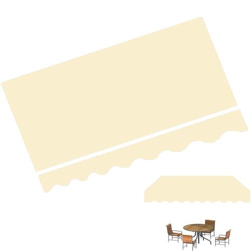 ZYXQQJ 3x2 3x2.5 3.5x3 4x3m Markisenstoff Einziehbare Markisentuch Markisenbespannung Klemmmarkise Ersatzstoff Sonnenschutz Für Garten Terrasse Balkon(Beige,18x10ft/5.5x3m) von ZYXQQJ
