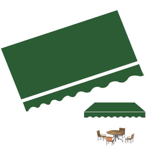 ZYXQQJ 3x2 3x2.5 3.5x3 4x3m Markisenstoff Einziehbare Markisentuch Markisenbespannung Klemmmarkise Ersatzstoff Sonnenschutz Für Garten Terrasse Balkon(Green,6.5x5ft/2x1.5m) von ZYXQQJ