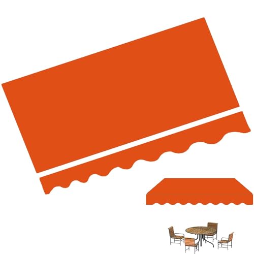 ZYXQQJ 3x2 3x2.5 3.5x3 4x3m Markisenstoff Einziehbare Markisentuch Markisenbespannung Klemmmarkise Ersatzstoff Sonnenschutz Für Garten Terrasse Balkon(Orange,6.5x5ft/2x1.5m) von ZYXQQJ