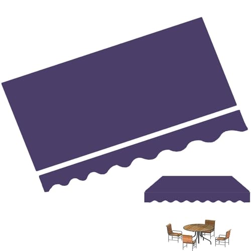 ZYXQQJ 3x2 3x2.5 3.5x3 4x3m Markisenstoff Einziehbare Markisentuch Markisenbespannung Klemmmarkise Ersatzstoff Sonnenschutz Für Garten Terrasse Balkon(Purple,8x7ft/2.45x2.1m) von ZYXQQJ