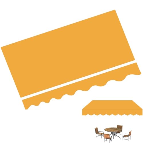 ZYXQQJ 3x2 3x2.5 3.5x3 4x3m Markisenstoff Einziehbare Markisentuch Markisenbespannung Klemmmarkise Ersatzstoff Sonnenschutz Für Garten Terrasse Balkon(Yellow,8x7ft/2.45x2.1m) von ZYXQQJ