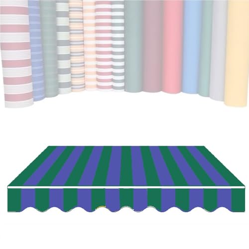 ZYXQQJ 3x2.5 4x2.5m 2.5x2m 3x2m wasserdichte Ersatzstoff Markisenbespannung Markisenstoff Ersatz Für Einziehbare Klemmmarkise Balkonmarkisen Canvas(Stripe D,2.5x1.5m/8x5ft) von ZYXQQJ