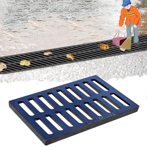 ZYXQQJ 50x50 40x50 35x50 30x50 20x50cm Abflussrost Aus Gusseisen Robuster Kanalisationsrost Quadratisch Abflussabdeckung Für Außenbereich(250 * 500 * 30mm) von ZYXQQJ