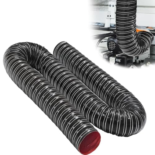 ZYXQQJ 51 60 80 102 115 152 160 180mm Flexibel Abluftschlauch Schwarz Silikon-Lüftungsschlauch Tragbarer Entlüftungsschlauch Hochtemperatur(10m/32.8ft,180mm-7 1/8in) von ZYXQQJ