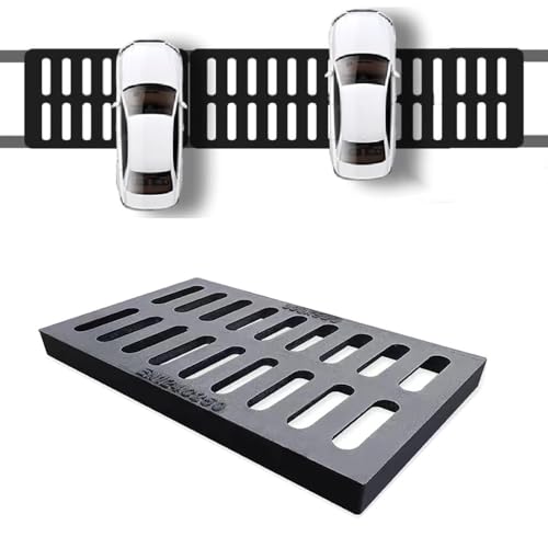 ZYXQQJ Abflussrost Aus Gusseisen Abflussabdeckung Für Den Außenbereich Robuster Kanalrost Rechteckige Ablaufgitter Kanalisationsrost, Schwarzer(300 * 500 * 30mm) von ZYXQQJ