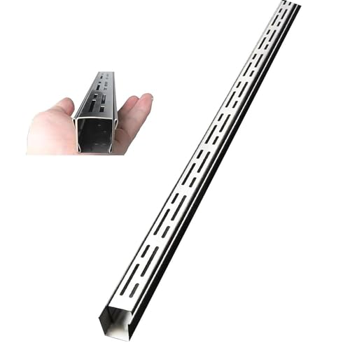 ZYXQQJ Abflussrost Schmaler Rinnenablauf Aus Edelstahl 304 Lineare Regenrinnensiebe Entwässerungsrinne Schmal Für Beton/Pflastersteine/Terrassen/Gehwege(7x5x100cm/2.8x2x39in) von ZYXQQJ